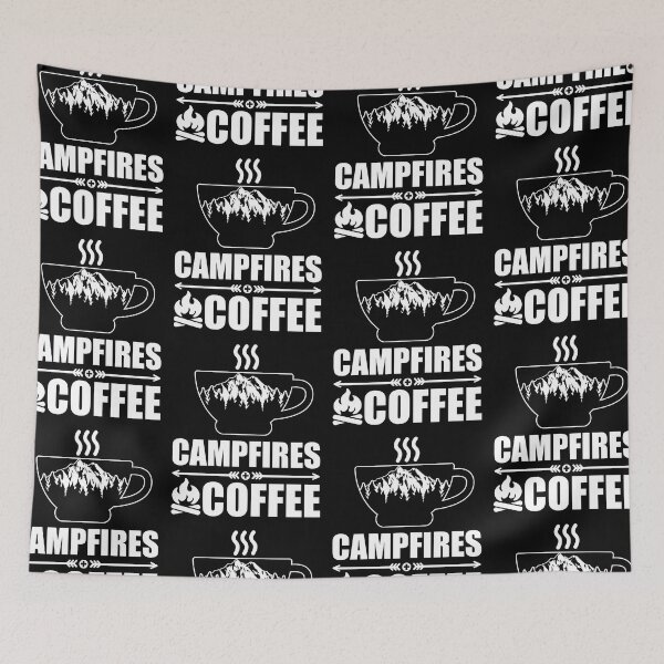 Item preview, Campfires And Coffee | Caffeine Addict designed and sold by GravitiTees.
