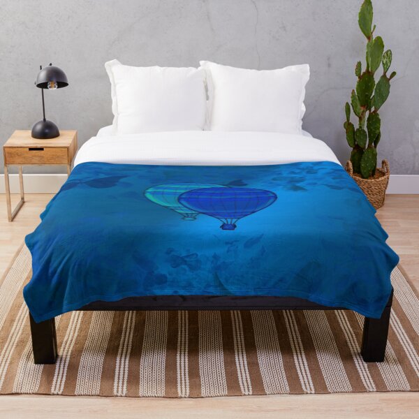 Legakulie Ballons blau türkis Throw Blanket