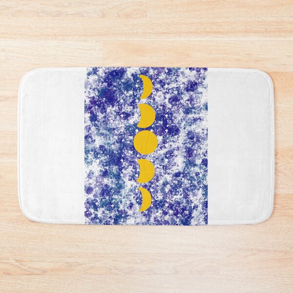Item preview, Gold Stages Of The Moon With Blue And Purple Background designed and sold by ArtbyLucy27.