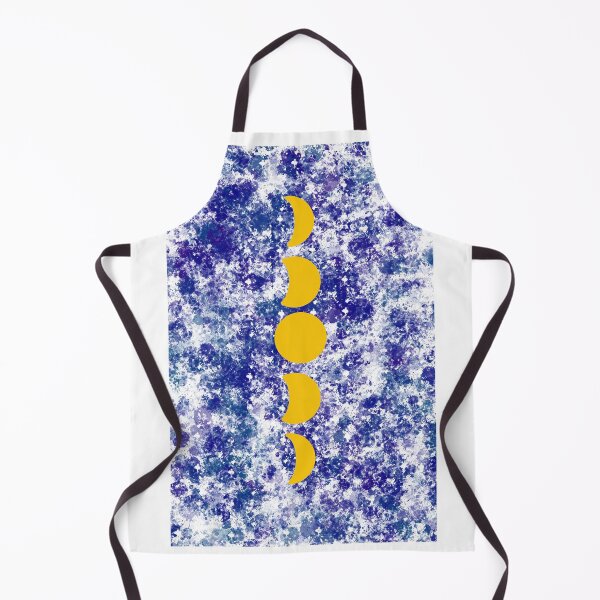 Item preview, Gold Stages Of The Moon With Blue And Purple Background designed and sold by ArtbyLucy27.