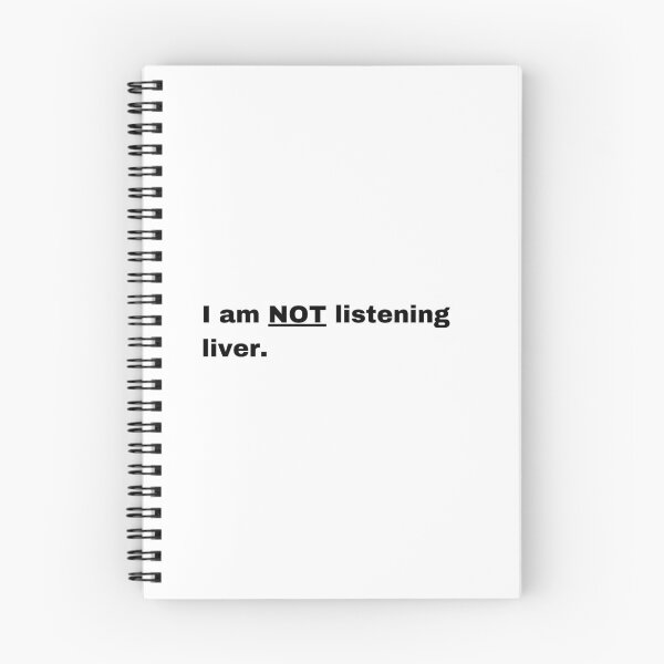 Item preview, Black and white text based T-shirt - I'm not listening liver. designed and sold by OffensiveTCG.