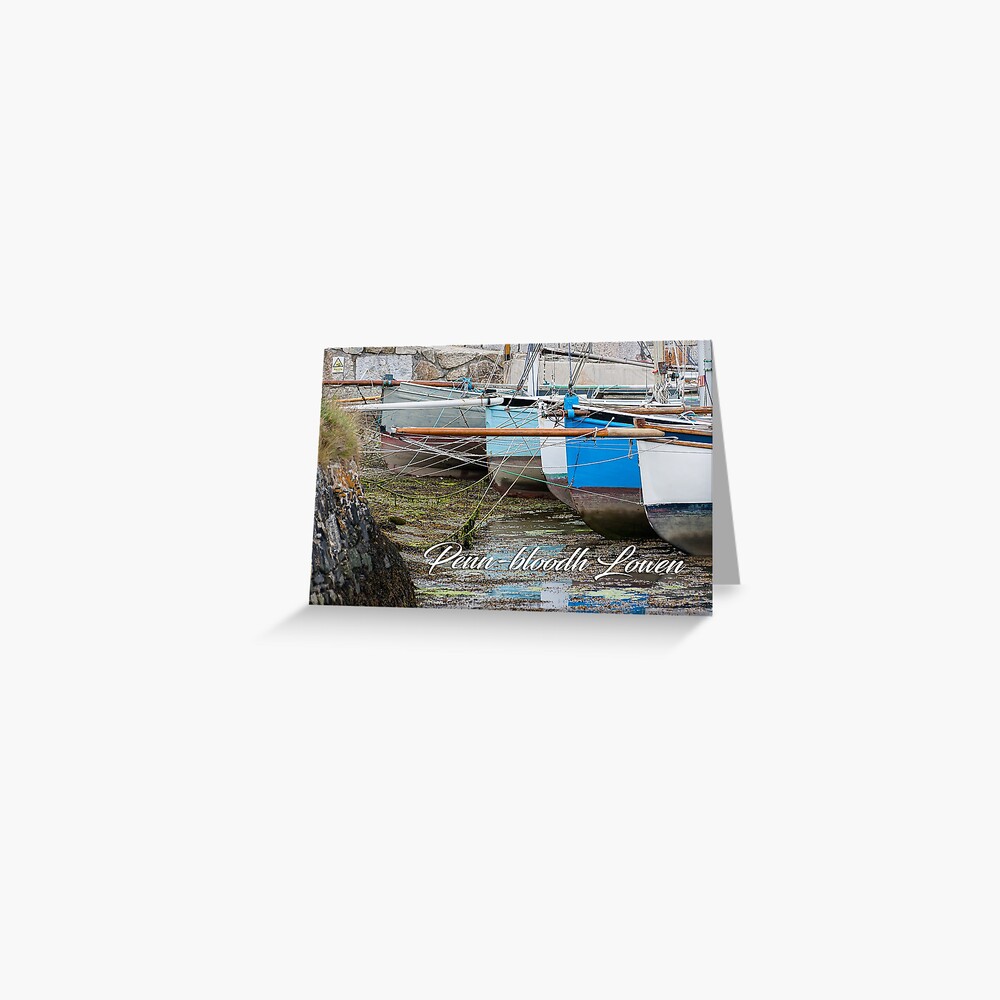 "Cornish language Birthday card of boats in Cornwall" Greeting Card for Sale by Papacola1947