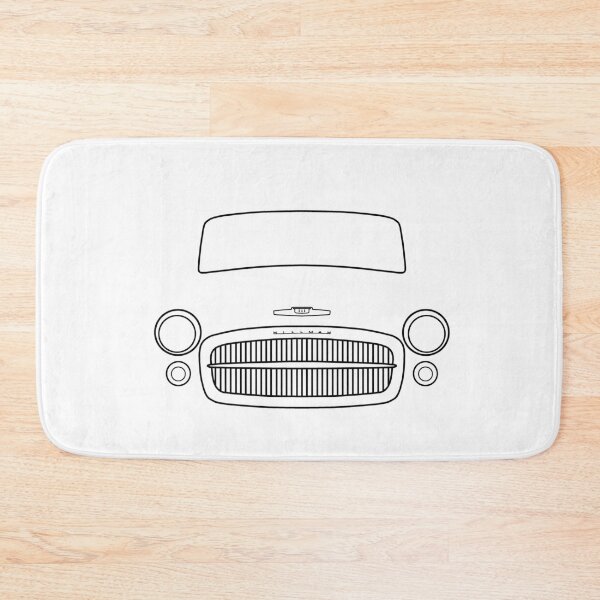Item preview, Hillman Minx classic 1950s British car black outline graphic designed and sold by soitwouldseem.
