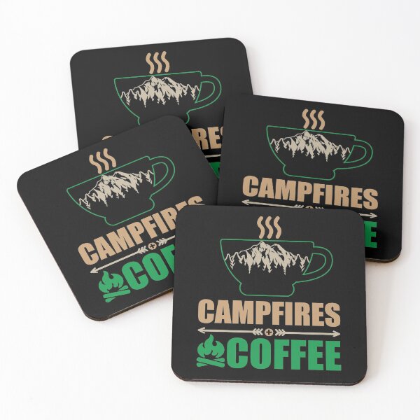 Item preview, Campfires And Coffee | Morning Caffeine designed and sold by GravitiTees.
