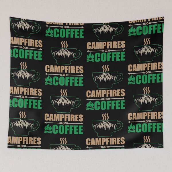 Item preview, Campfires And Coffee | Morning Caffeine designed and sold by GravitiTees.