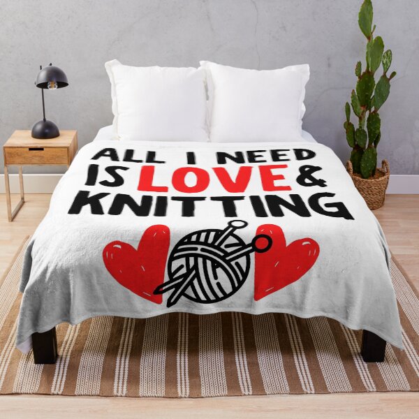 Item preview, All I need is love and knitting designed and sold by TheGreenGoat.