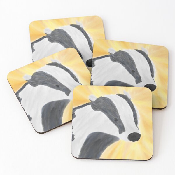 Item preview, European badger, oil painting designed and sold by npbyjennie.