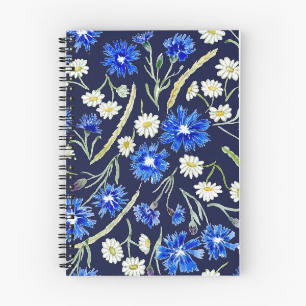 Item preview, Wildflowers Blue Flowers Daisy Hand Illustration Art Pattern designed and sold by ARTmosphera.