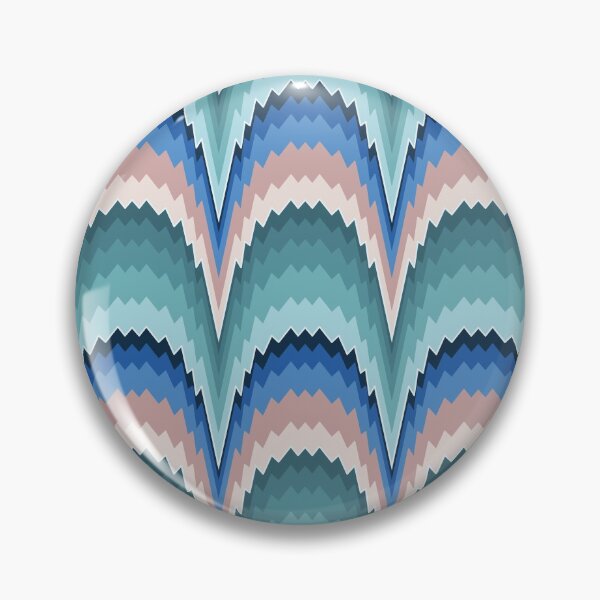 Artikelvorschau, Bargello flame stitch Muster blau und grün - nahtloses Muster entworfen und verkauft von colorofmagic.