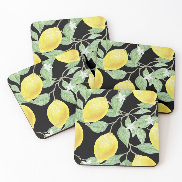 Item preview, Lemon white flower pattern  designed and sold by StickinTogether.