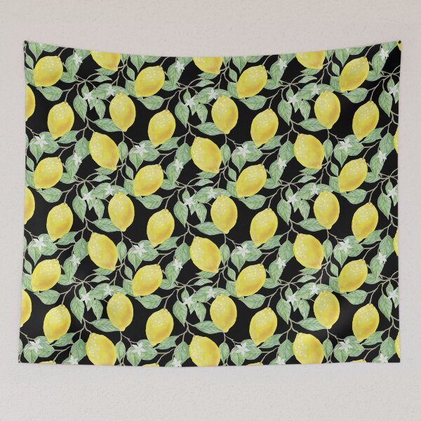 Item preview, Lemon white flower pattern  designed and sold by StickinTogether.