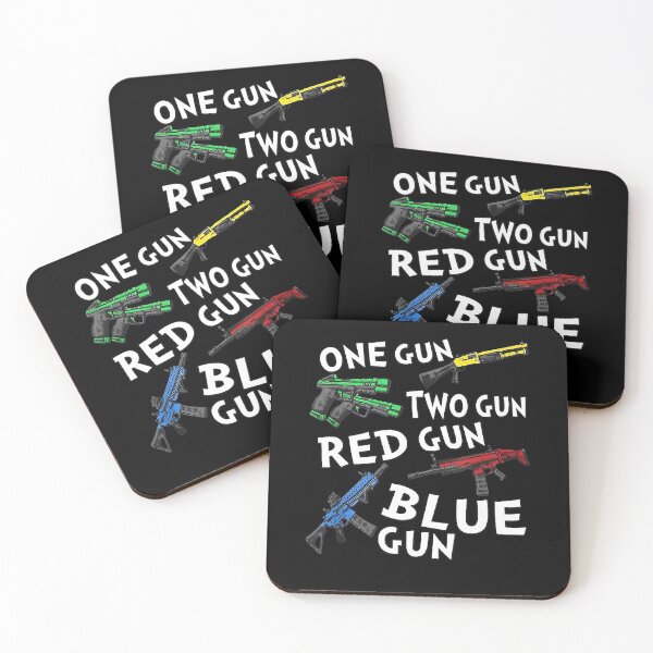 Item preview, One Gun Two Gun Red Gun Blue Gun designed and sold by baumbachpox61.