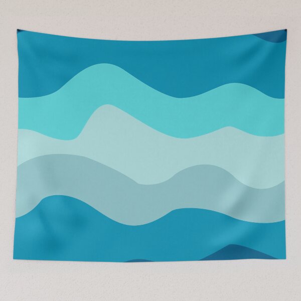 Item preview, Blue ocean wave pattern designed and sold by Aleksey888.
