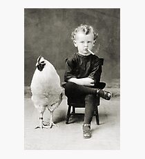 Smoking Child - black / white Photographic Print