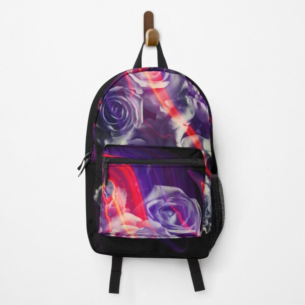 Item preview, "Thunder and Roses" floral trippy art collage, vaporwave design designed and sold by TrueType.