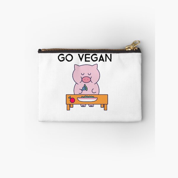 Item preview, Go Vegan, cute pig that eats vegetables designed and sold by GLwithUs.