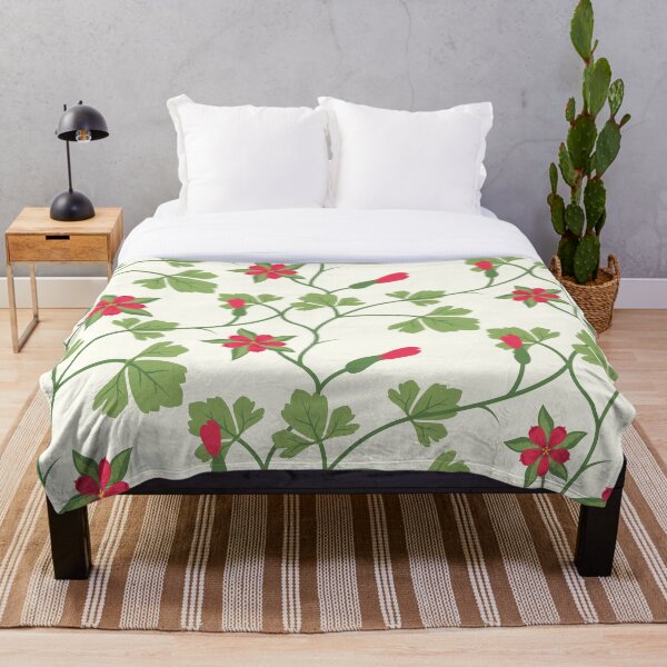 Item preview, Red Flower Vine Pattern designed and sold by pattern-tree.
