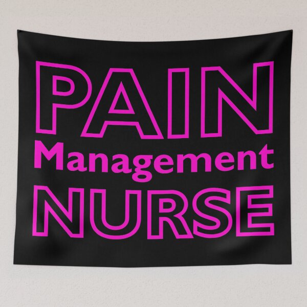 Artikelvorschau, Pain Management Nurse Magenta Pink Text auf Schwarz entworfen und verkauft von Qestar.