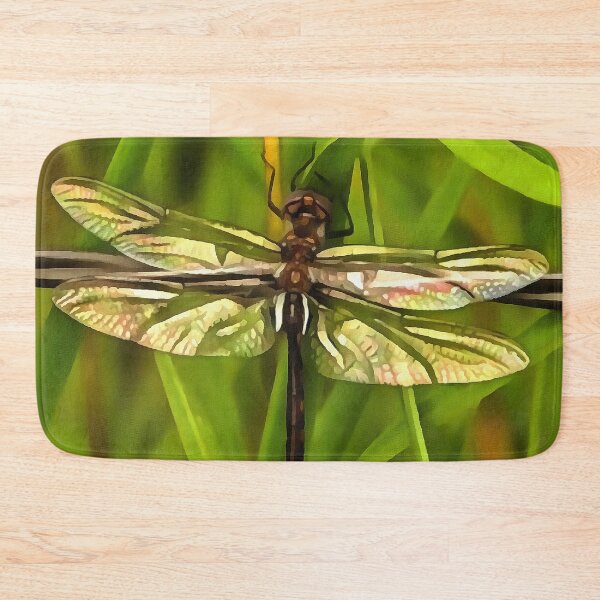 Item preview, Artistic Dragonfly In Brown And Yellow On Green designed and sold by taiche.
