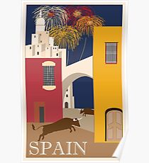 Spain Vintage Travel Poster Poster