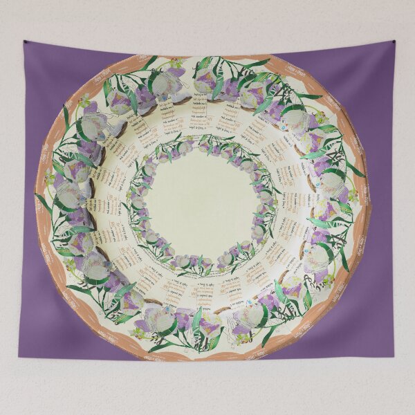Item preview, Purple blossom plate in carton snippets designed and sold by Ruud van Koningsbrugge.