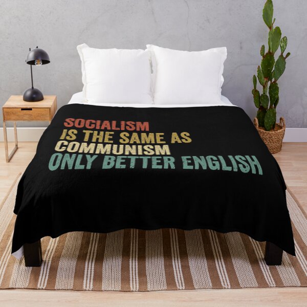 Artikelvorschau, Sozialismus ist das gleiche wie Kommunismus nur besseres Englisch, sozialistische Distanzierung, antisozialistische Zitate, antikommunistische Zitate, antikommunistisch, antisozialistisch entworfen und verkauft von T-DESIGNEDZ.