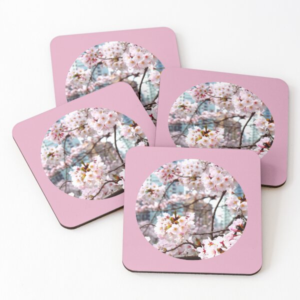 Item preview, Cherry Blossoms in Tokyo Circle on Pink designed and sold by JapanZukiStore.