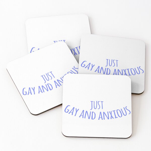 Item preview, just gay and anxious (blue) funny lgbt designed and sold by emcazalet.