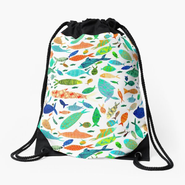 Montones de peces de colores Mochila saco