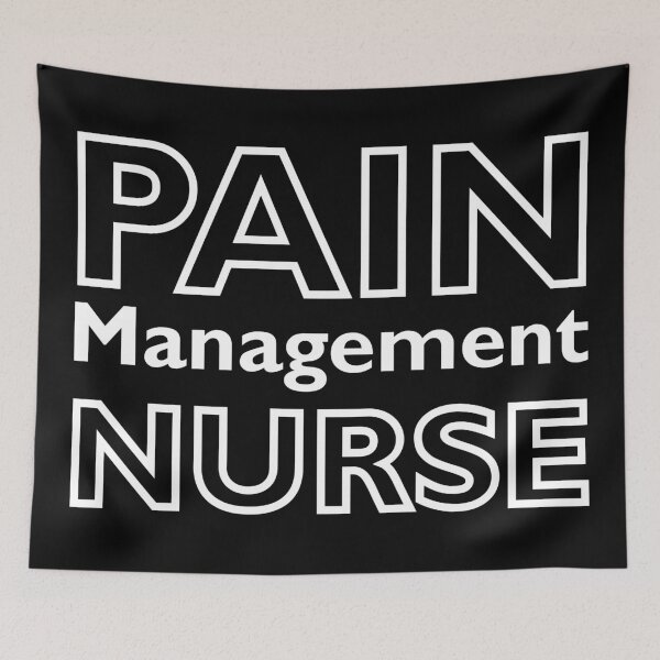 Artikelvorschau, Pain Management Nurse White Text auf Schwarz entworfen und verkauft von Qestar.