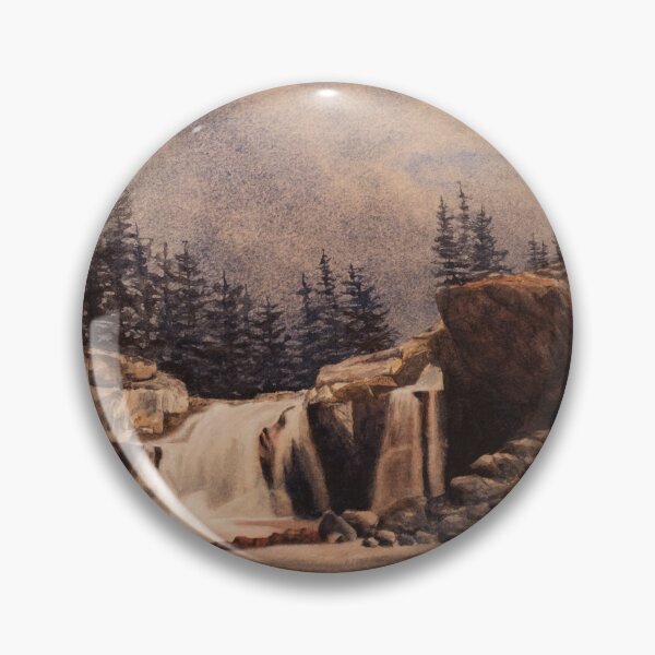 Item preview, Thunder Lightning Waterfalls. Watercolour painting -  designed and sold by Einar Aasen.