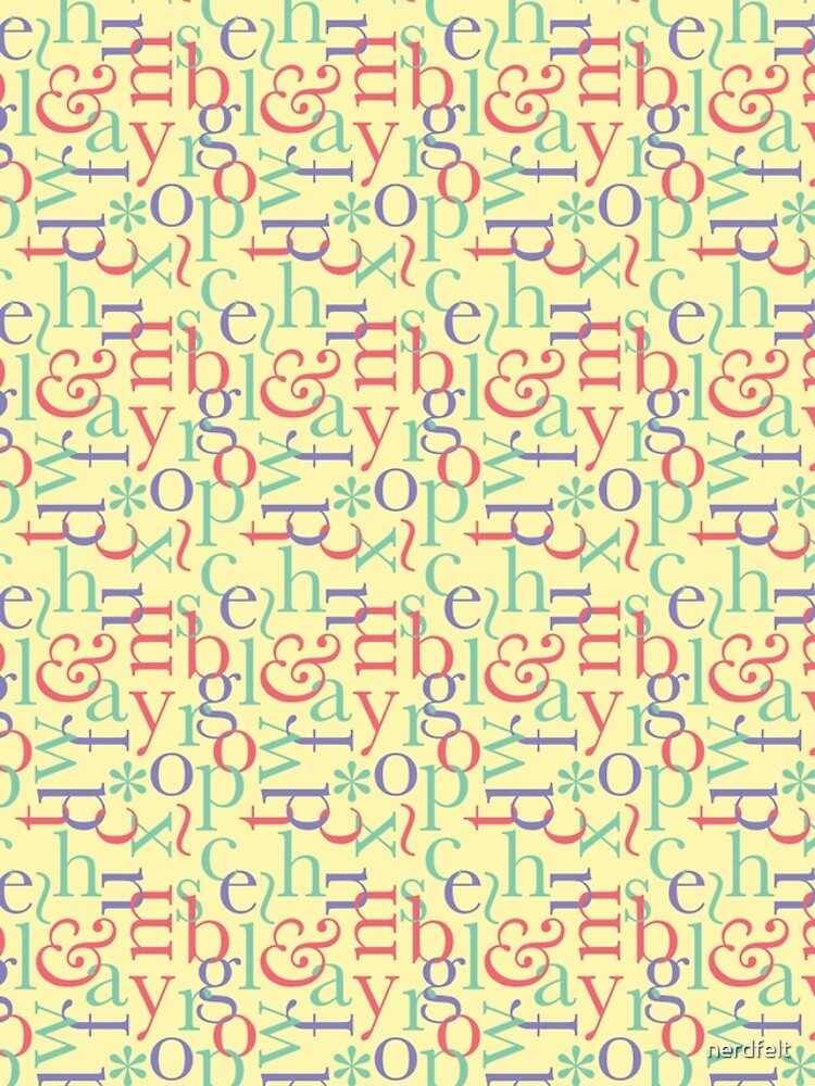 Thumbnail 5 of 5, iPhone Case, Type Pattern designed and sold by nerdfelt.