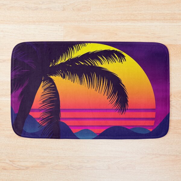 Item preview, Classic Palm Tree Sunset Synthwave designed and sold by MaiZephyr.