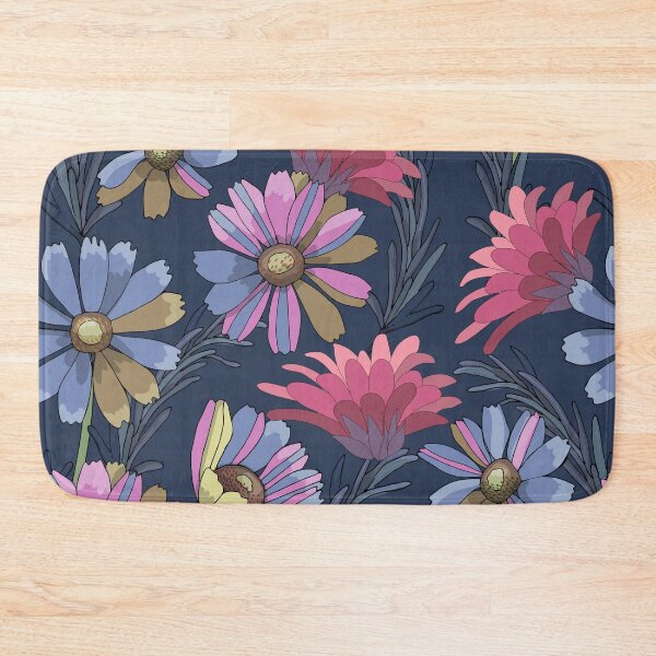 Item preview, Floral pattern with pink and blue flowers designed and sold by Birdhead.