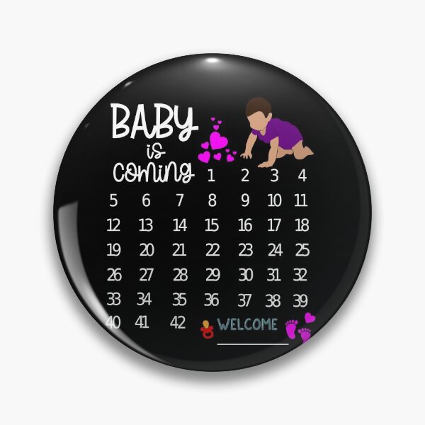 Artikelvorschau, Schwangerschaft Baby Kalender Baby Ankündigung entworfen und verkauft von Ibu83.