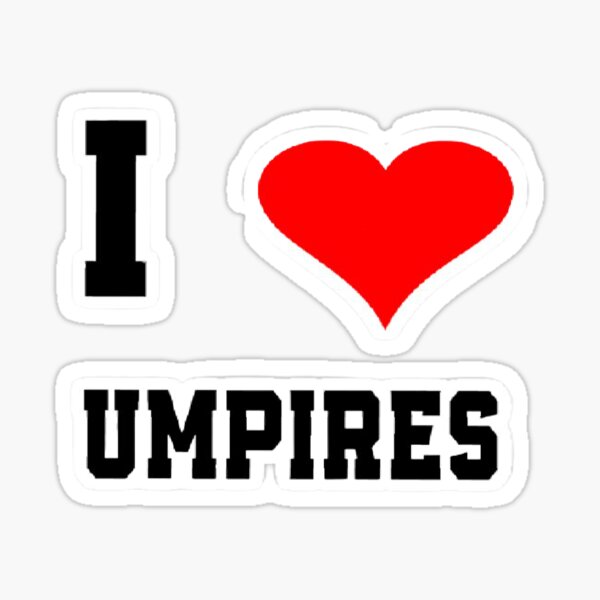 I Love Umpires Sticker