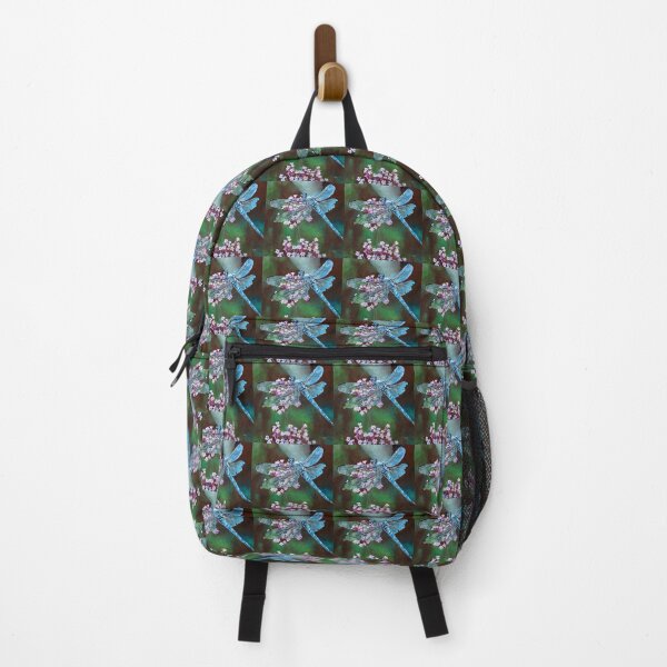 Item preview, Blue Dragonfly Resting On Wild Garlic Painting designed and sold by taiche.