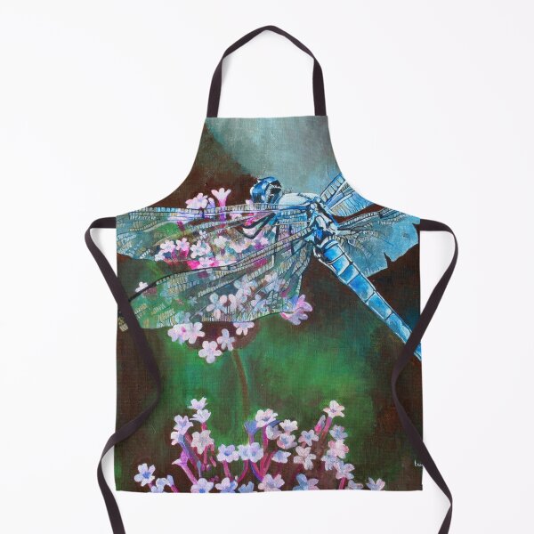 Item preview, Blue Dragonfly Resting On Wild Garlic Painting designed and sold by taiche.