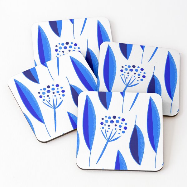 Aperçu de l'œuvre Design bleu et blanc moderne du milieu du siècle créée et vendue par AntiqueImages.