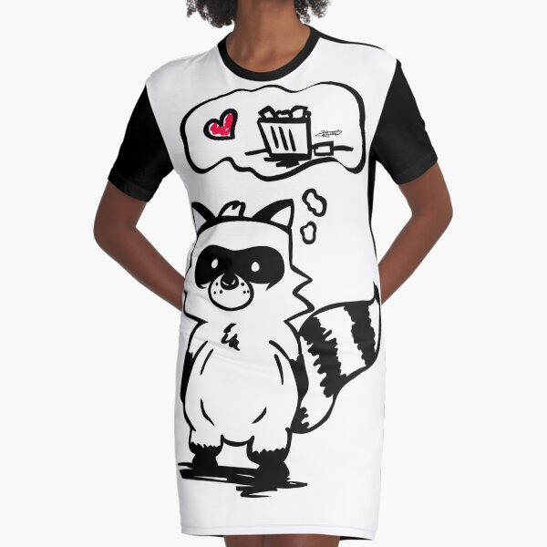 Trash Panda Graphic T-Shirt Dress