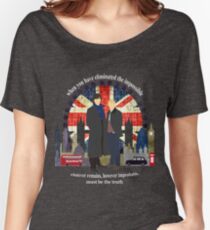 Eliminate the Impossible (White Text) Women's Relaxed Fit T-Shirt