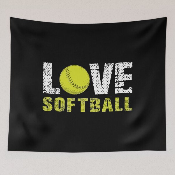 Item preview, Love Softball Catcher Pitcher Athlete Sports Base Softball Fielding Bat Field Coach Team Swing Home Run Hit D designed and sold by shirti.