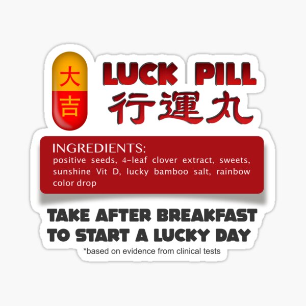 Luck Pill Sticker