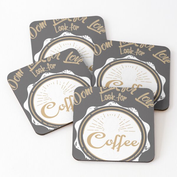 Item preview, Dont look for love look for coffee  Baseball ¾ Sleeve T-Shirt designed and sold by alibaba-coffe.