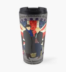 Eliminate the Impossible (Black Text) Travel Mug