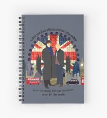 Eliminate the Impossible (Black Text) Spiral Notebook