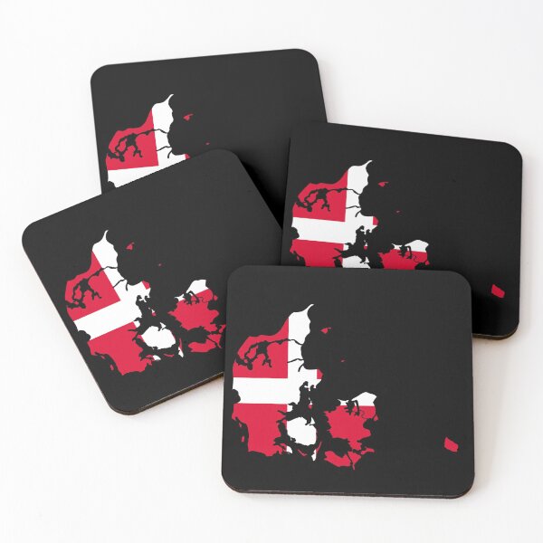Item preview, Denmark map and flag designed and sold by Laffinch.