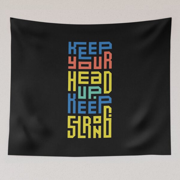 Item preview, Keep your head up keep strong Typography designed and sold by NexeDesigns.