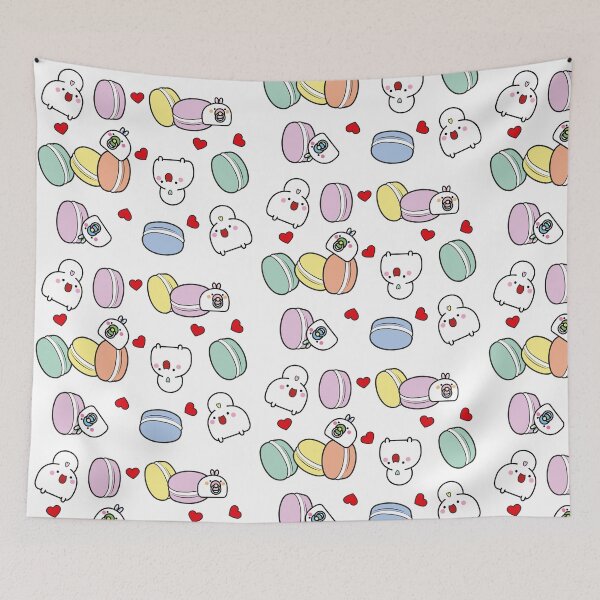Item preview, rainbow macaroons with bunny sticker designed and sold by FSSU.
