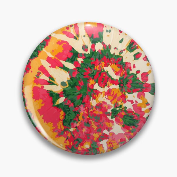 Item preview, Green, Yellow Pink tie dye - Rainbow spiral tie dye designed and sold by RSDigitalPrintDesign.